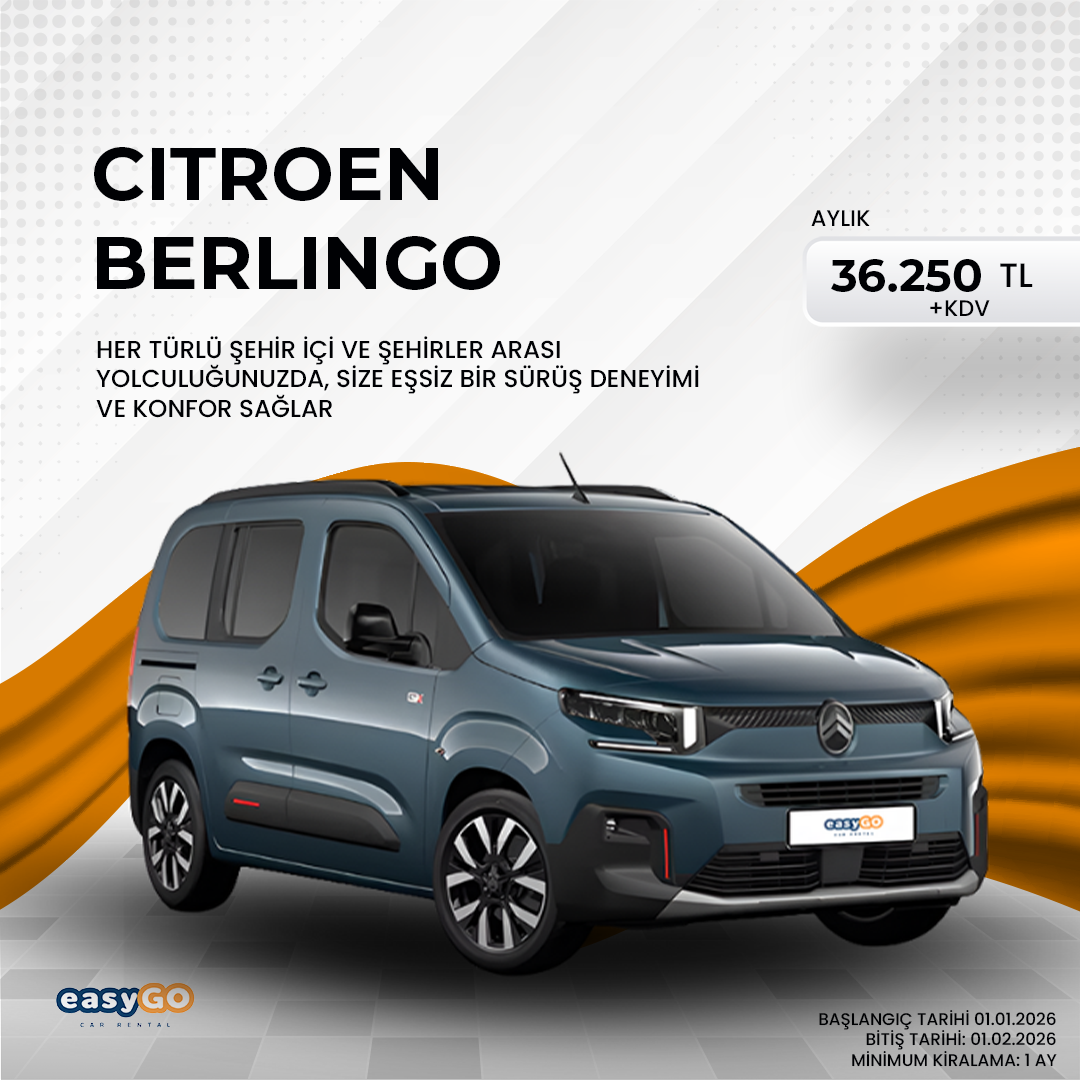 Konfor, Güvenlik ve Tarz: Citroen Berlingo ile Yolculuğa Çık!